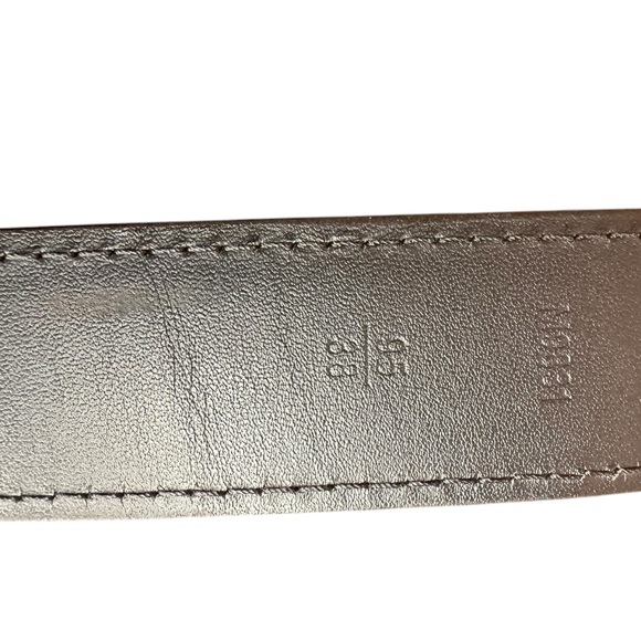 LV Black Leather Silver Buckle Belt size 38 - Picture 7 of 8